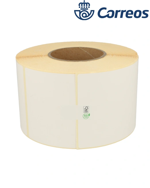 Producto Zebra etiquetas compatibles Correos, 102mm x 150mm, 900 etiquetas, 76mm núcleo, blanco, permanente Imagen