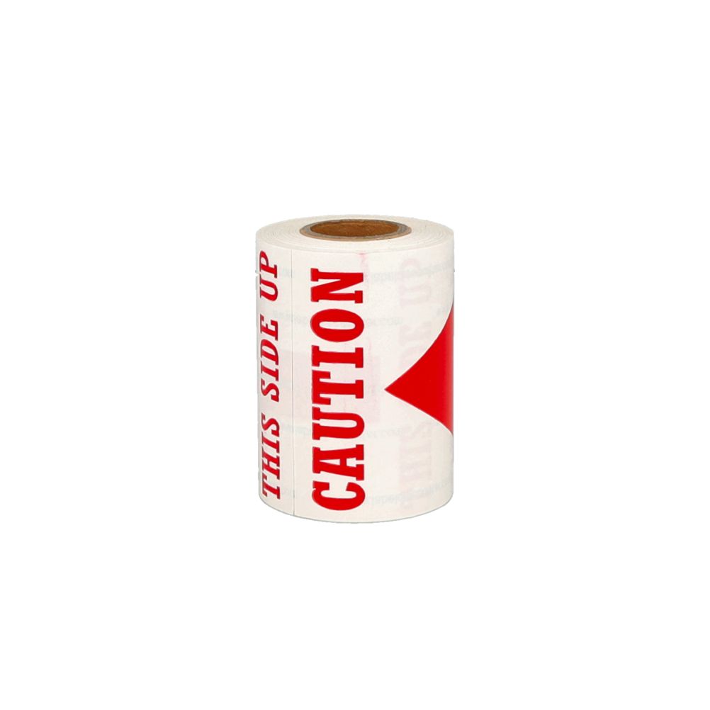 Caution label, 76,2mm x 127mm, 100 labels, permanent