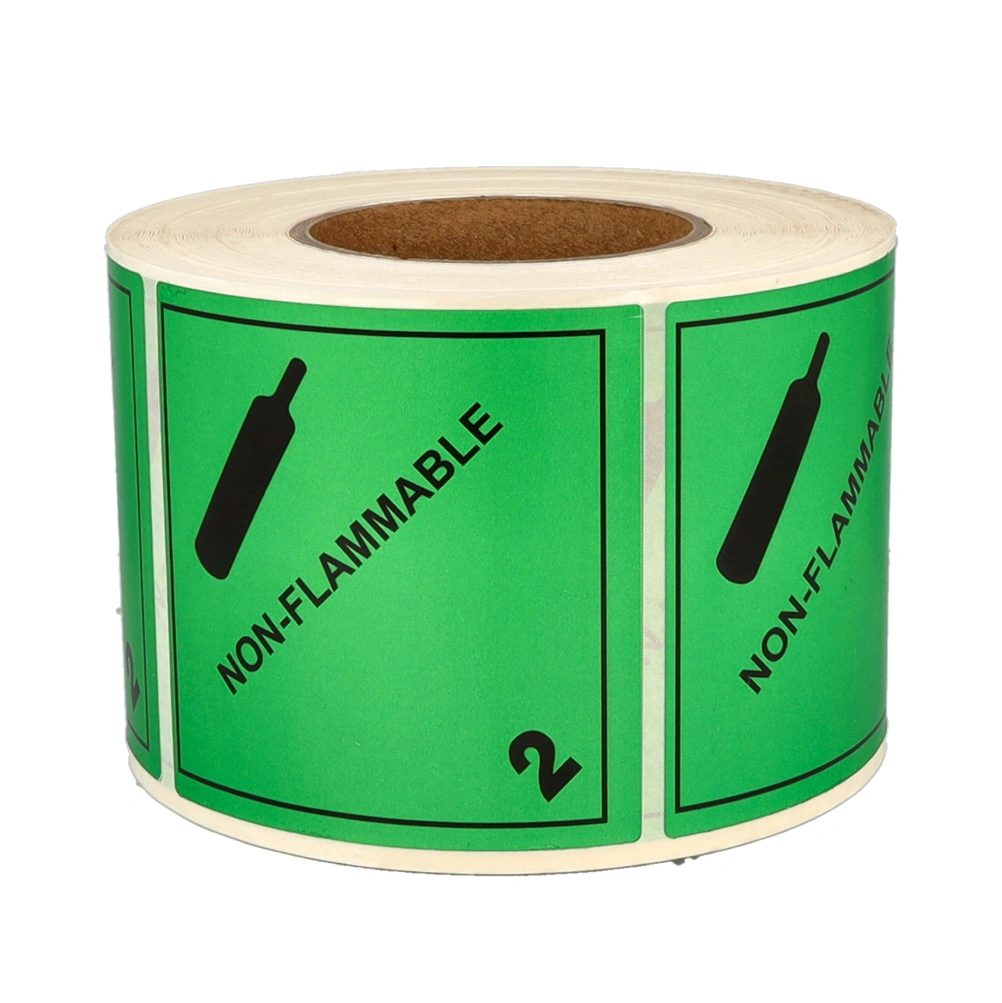 Produkt IATA 2.2 Nicht entzündbares Gas Etikette, 100mm x 100mm, 1000 Etiketten, Hülse 76mm Foto