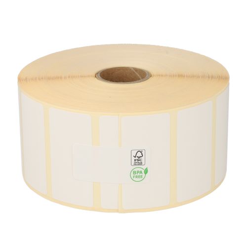 Zebra (880199-025) compatible labels, 51mm x 25mm, 2.580 etiketten, 25mm kern, wit, permanent