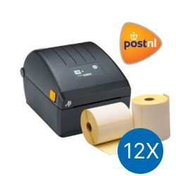 PostNL starter pack: Zebra ZD220D printer + 12 rolls Zebra compatible labels 102mm x 150mm