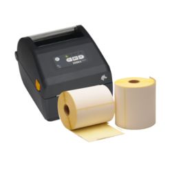 GLS paquete de inicio: Impresora Zebra ZD421D + 12 rollos de etiquetas compatibles Zebra 102mm x 150mm