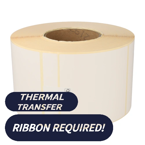 Product Zebra Z-Perform 1000T (3004645) Compatible, Eco, 100mm x 100mm, 1670 Labels, 76mm Core, White, Permanent Image