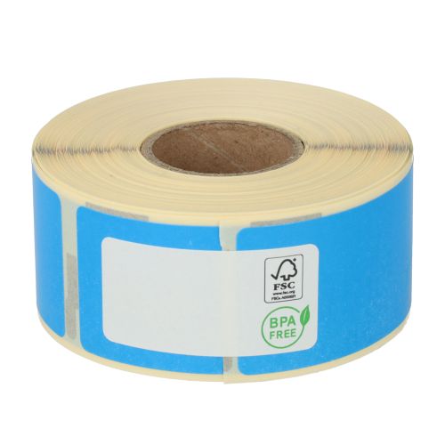 Seiko SLP-1BLB compatible labels, 28mm x 89mm, 260 etiketten, blauw, permanent