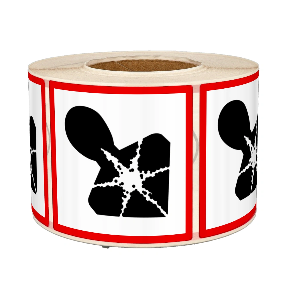 Prodotto Etichette GHS pericolo per la salute, 100 mm x 100 mm, 1000 etichette, anima 76 mm Immagine