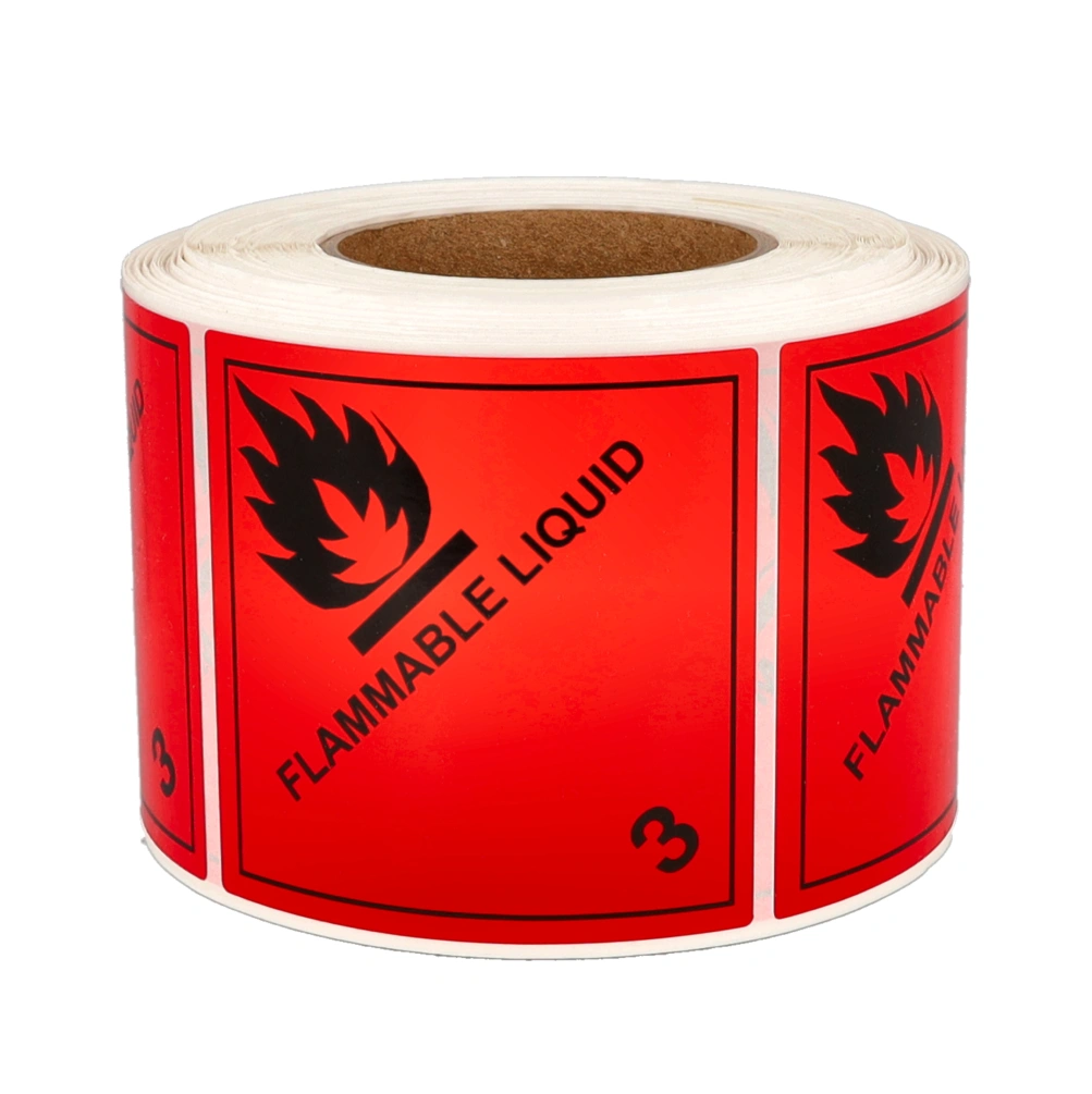 Produkt IMO 3.0 Entzündbare Flüssigkeit, 100mm x 100mm, 1000 Etiketten, Hülse 76mm Foto