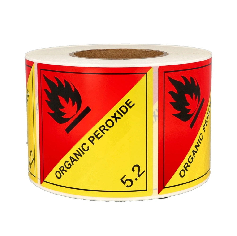 Produkt IATA 5.2 Organische Peroxide, 100mm x 100mm, 1000 Etiketten, Hülse 76mm Foto