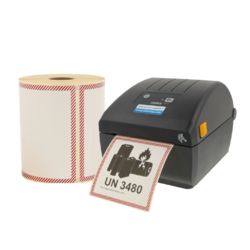 Impresora Zebra ZD220D + 500 etiquetas blancas IATA UN 100 mm x 100 mm