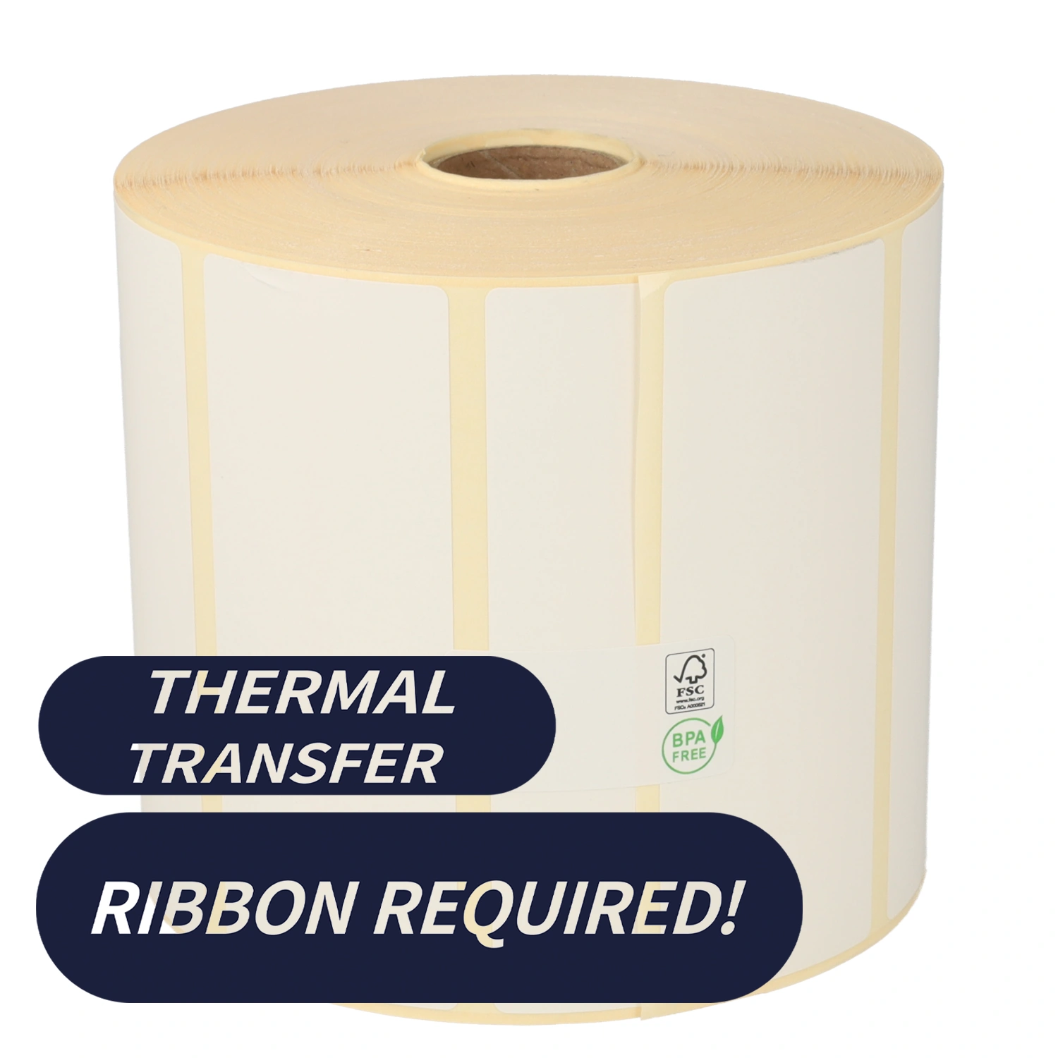 Produit Zebra Z-Perform 1000T (800294-155) compatibles, Eco, 102mm x 38mm, 1790 étiquettes, Ø mandrin 25mm, blanches, permanentes Image